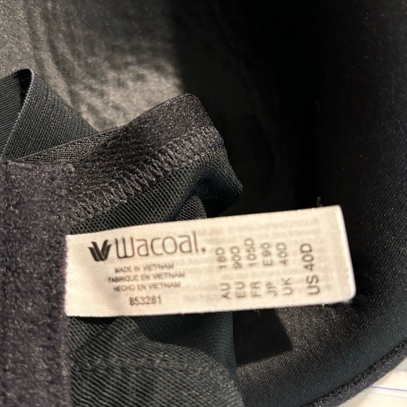 WACOAL Sz 40D Bra Padded Underwire Sheer Criss Cross Panels Adjustable Straps - Picture 8 of 8